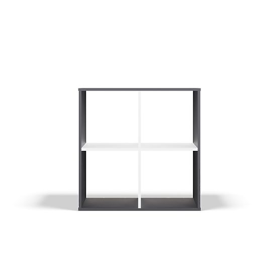 Scaffale Malax 2x2 ANTRACITE BIANCO