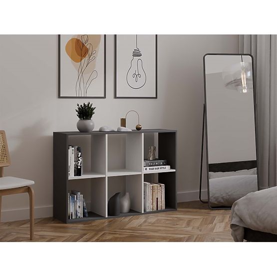 Scaffale Malax 2X3 ANTRACITE BIANCO