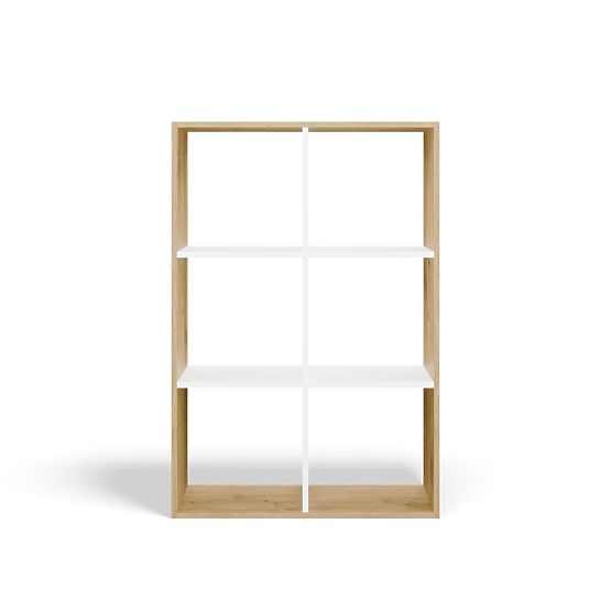 Scaffale Malax 2X3 Rovere Artisan Bianco