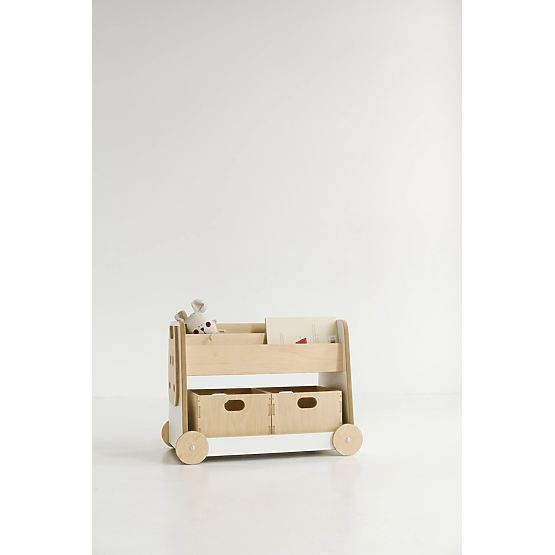 Scaffale per giocattoli con ruote