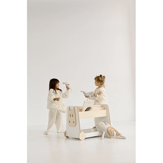 Scaffale per giocattoli con ruote