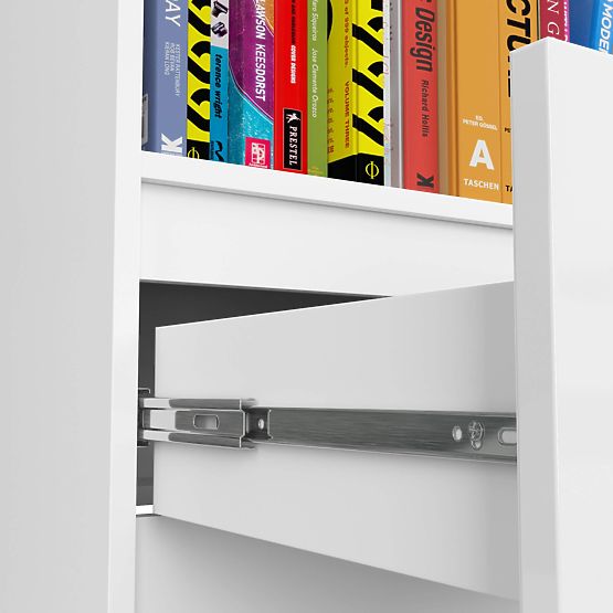 SCAFFALE R60 1SZ 4P CLP PK BIANCO / LUCIDO BIANCO