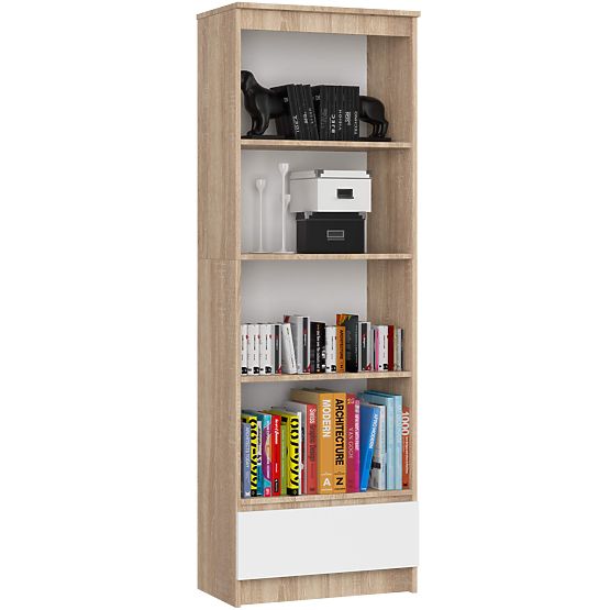SCAFFALE R60 1SZ 4P CLP PK ROVERE SONOMA / BIANCO