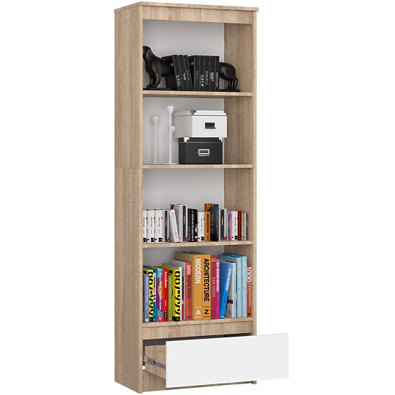 SCAFFALE R60 1SZ 4P CLP PK ROVERE SONOMA / BIANCO