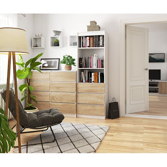 SCAFFALE R60 3SZ 2P CLP PK BIANCO / SONOMA