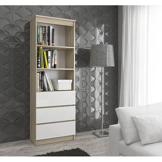 SCAFFALE R60 3SZ 2P CLP PK SONOMA / BIANCO