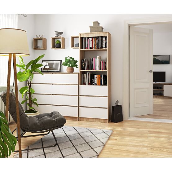 SCAFFALE R60 3SZ 2P CLP PK SONOMA / BIANCO