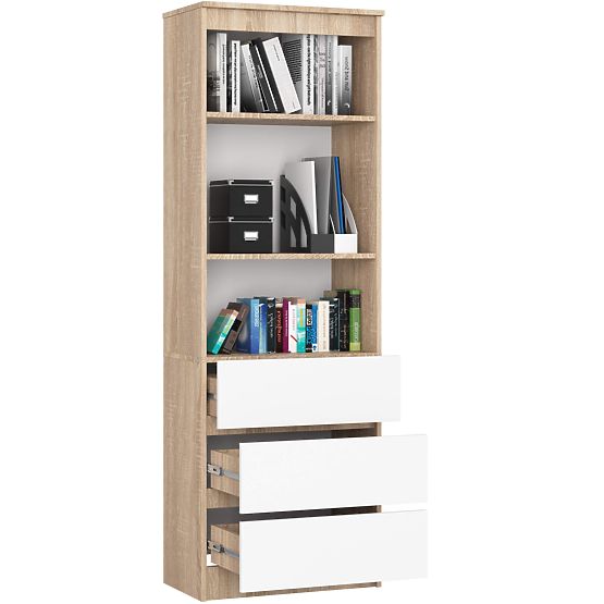 SCAFFALE R60 3SZ 2P CLP PK SONOMA / BIANCO