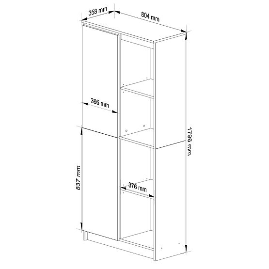 SCAFFALE R80 1D 4P CLP ROVERE SONOMA