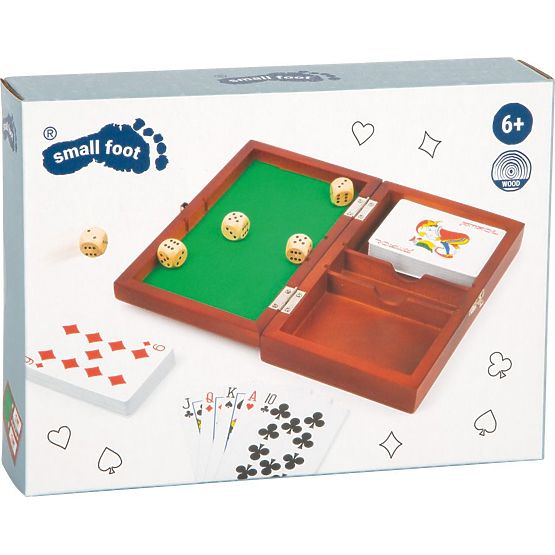 Scatola per giochi di carte e dadi