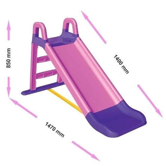 Scivolo per bambini Happy 140 cm - viola-rosa
