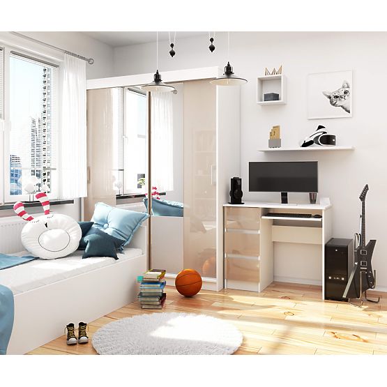 SCRIVANIA A-6 CLP CAPPUCCINO SINISTRA