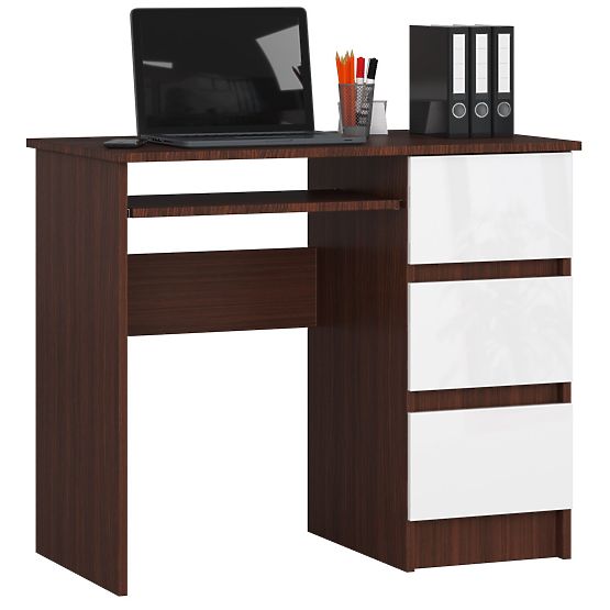 SCRIVANIA A-6 CLP WENGE - BIANCO DESTRA