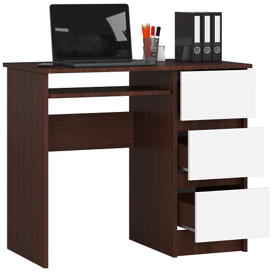 SCRIVANIA A-6 CLP WENGE - BIANCO DESTRA