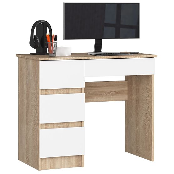 SCRIVANIA A-7 CLP PK ROVERE SONOMA / BIANCO SINISTRA