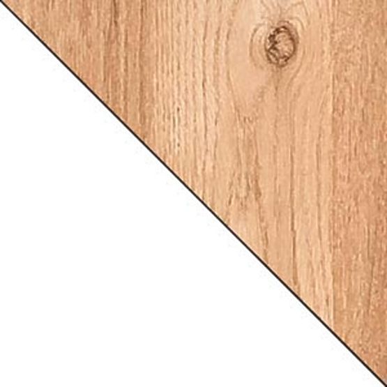 Scrivania angolare L11 - bianco / rovere nash