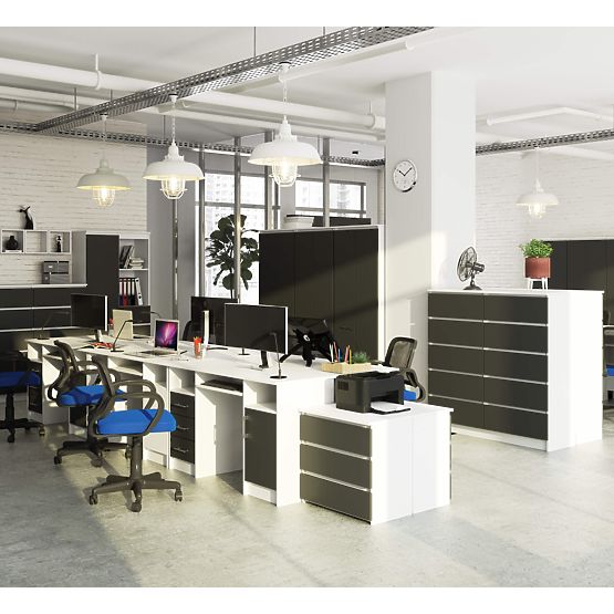 SCRIVANIA ANA PK BIANCO / GRIGIO