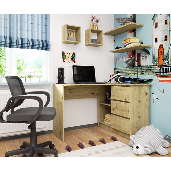 SCRIVANIA ANGOLARE B16 CLP DESTRA ROVERE ARTISAN