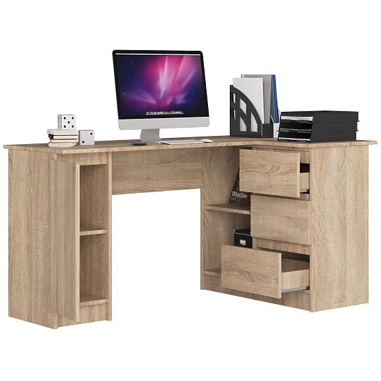 SCRIVANIA ANGOLARE B20 155 cm DESTRA SONOMA