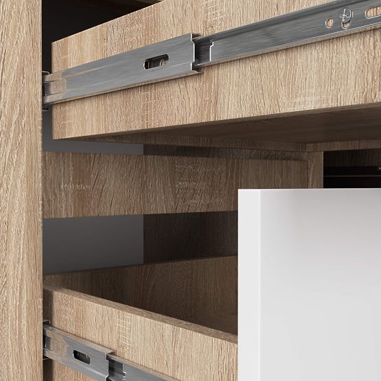 SCRIVANIA ANGOLARE B20 155 cm SINISTRA PK SONOMA / BIANCO