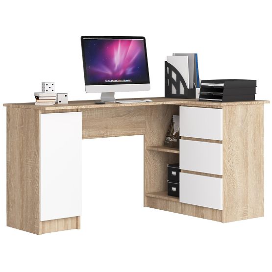 SCRIVANIA ANGOLARE B20 CLP DESTRA SONOMA / BIANCO