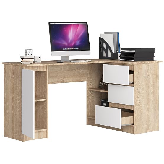 SCRIVANIA ANGOLARE B20 CLP DESTRA SONOMA / BIANCO