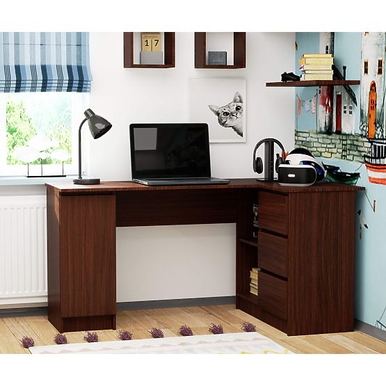 SCRIVANIA ANGOLARE B20 CLP DESTRA WENGE