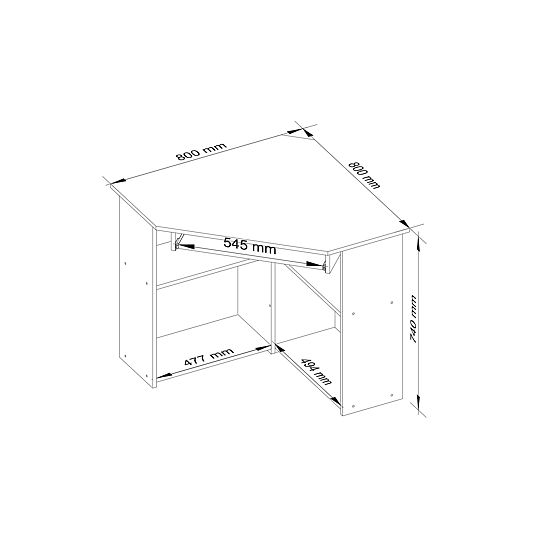 SCRIVANIA ANGOLARE TED PK ROVERE SONOMA