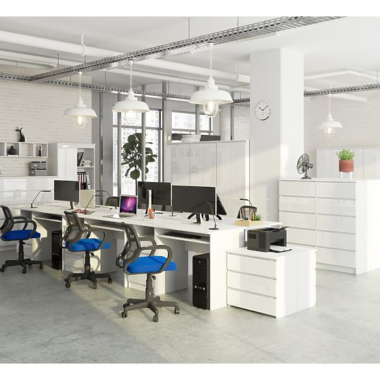 SCRIVANIA CLP 135cm PK BIANCO / LUCIDO BIANCO