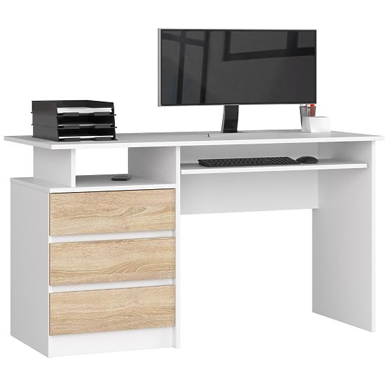 SCRIVANIA CLP 135cm PK BIANCO / SONOMA