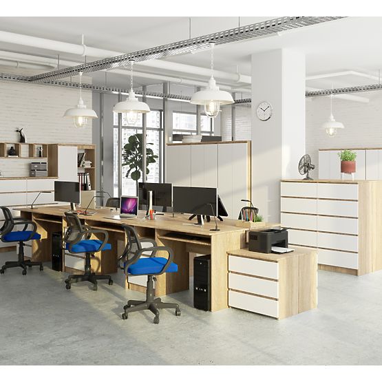 SCRIVANIA CLP 135cm PK SONOMA / BIANCO