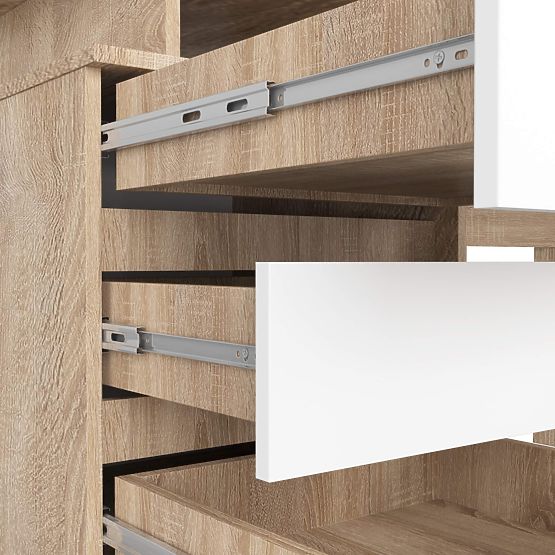 SCRIVANIA CLP 135cm PK SONOMA / BIANCO