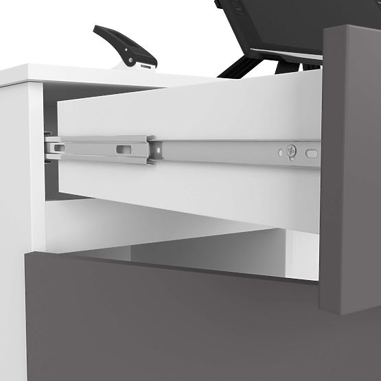 SCRIVANIA CLP A5 2D 2SZ PK BIANCO / GRIGIO