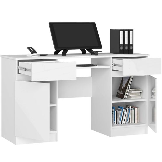 SCRIVANIA CLP A5 2D 2SZ PK BIANCO LUCIDO