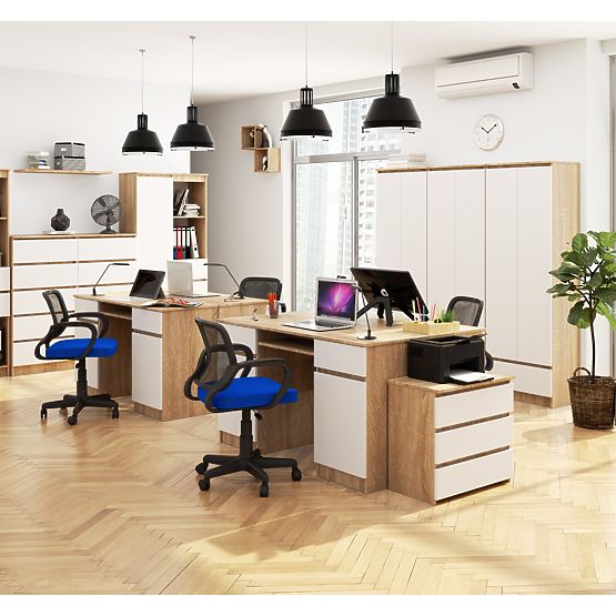 SCRIVANIA CLP A5 2D 2SZ PK SONOMA / BIANCO