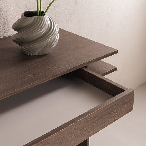 Scrivania/console con cassetto Kanso, Rovere Baltic Storm