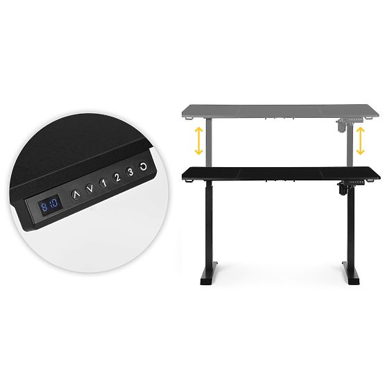 Scrivania elettrica regolabile 140x70 cm, regolazione in altezza 76-121 cm ModernHome