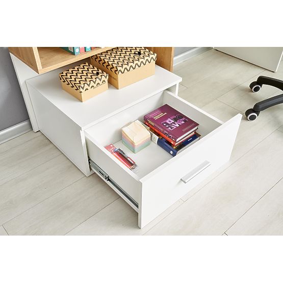 Scrivania GROSSO - rovere dorato / bianco