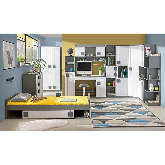 Scrivania Gumi - bianco / antracite