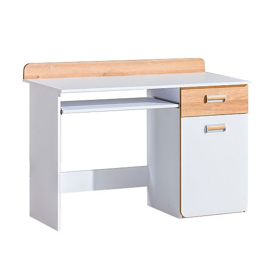 Scrivania L10 - bianco / rovere nash