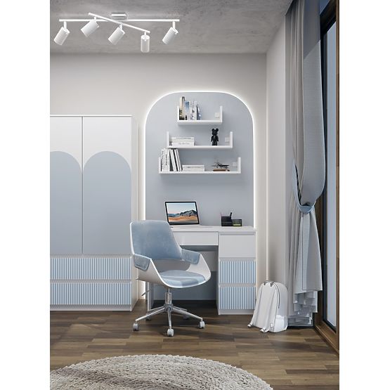 Scrivania Mijas DESTRA ARTESO BLU AZZURRO