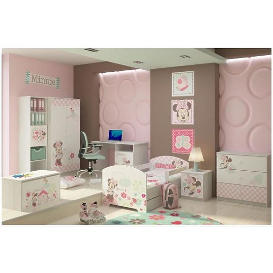 Scrivania per bambini - Minnie Mouse - decorazione pino norvegese