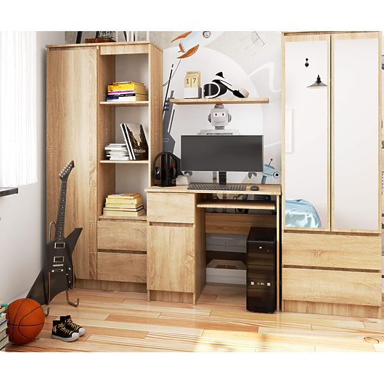 SCRIVANIA PER COMPUTER 90 cm PIXEL SINISTRA PK SONOMA