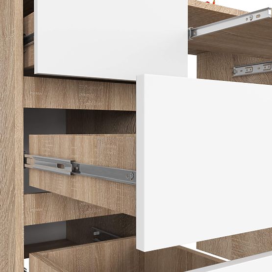 SCRIVANIA PER COMPUTER A-6 90 cm SINISTRA PK SONOMA / BIANCO