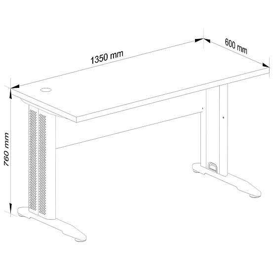 SCRIVANIA PER COMPUTER BM-135 GRIGIO