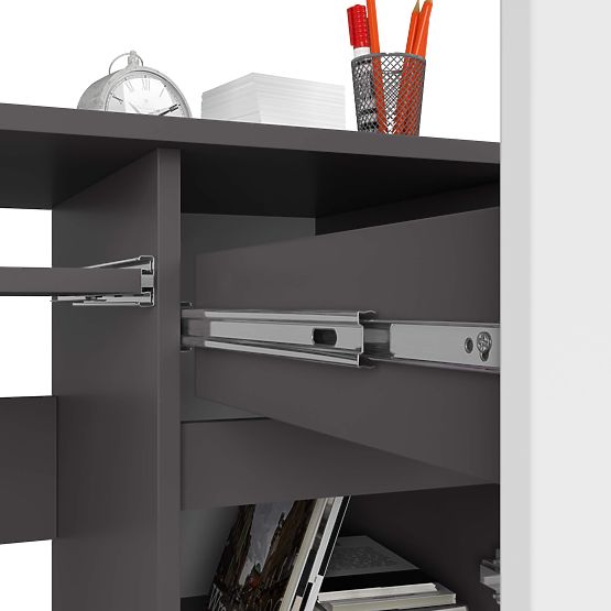 SCRIVANIA PER COMPUTER PIKSEL PK GRIGIO / BIANCO - DESTRO