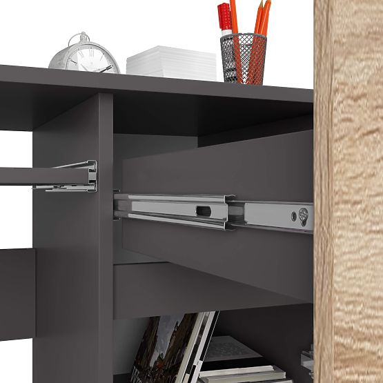 SCRIVANIA PER COMPUTER PIKSEL PK GRIGIO / ROVERE SONOMA - DESTRO