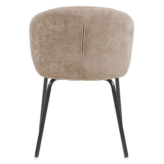 Sedia da pranzo Larisa, marrone/gambe nere
