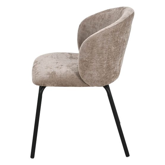 Sedia da pranzo Larisa, marrone/gambe nere