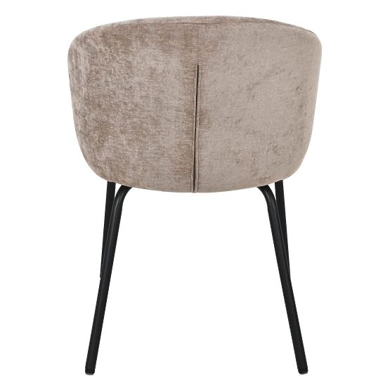 Sedia da pranzo Larisa, marrone/gambe nere